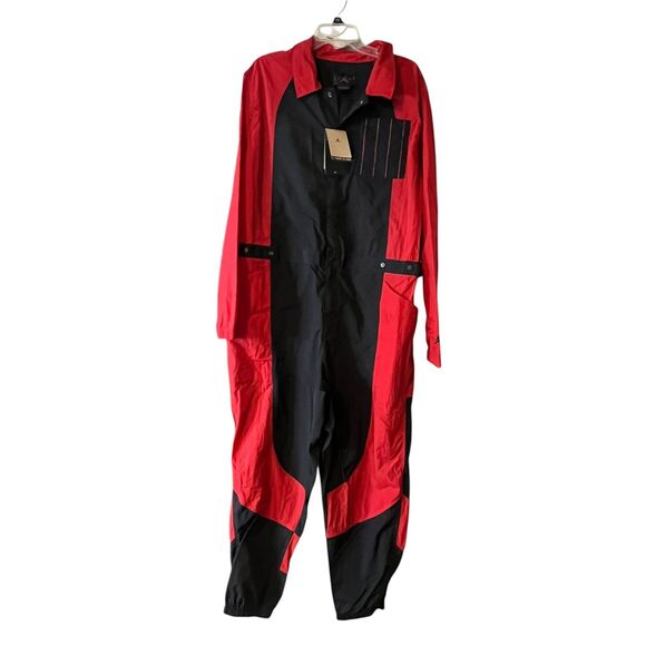 Jordan Jumpsuit Womens 1X Red Black One Piece Coveralls Move To Zero DJ2628-636 - Picture 2 of 13